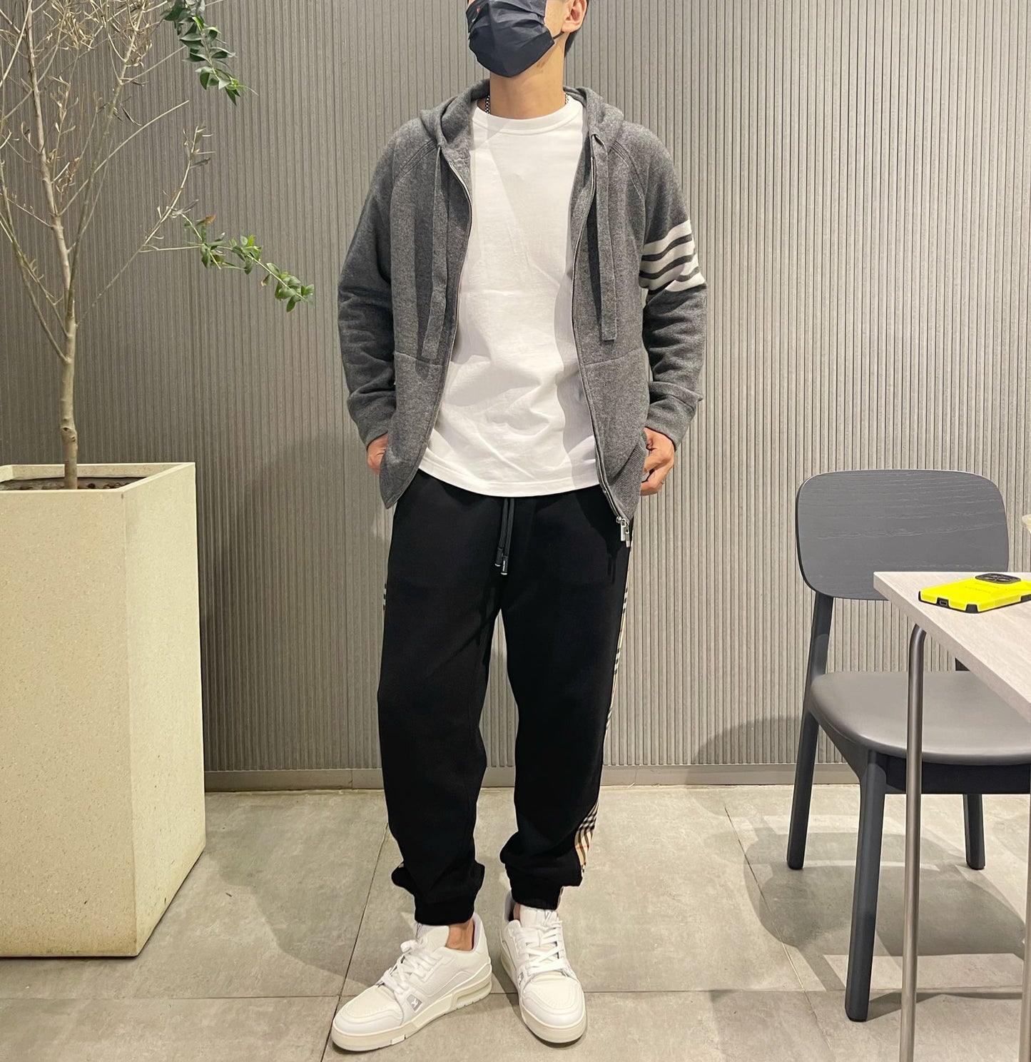 대리석 / 톰브라운 캐시미어 후드티