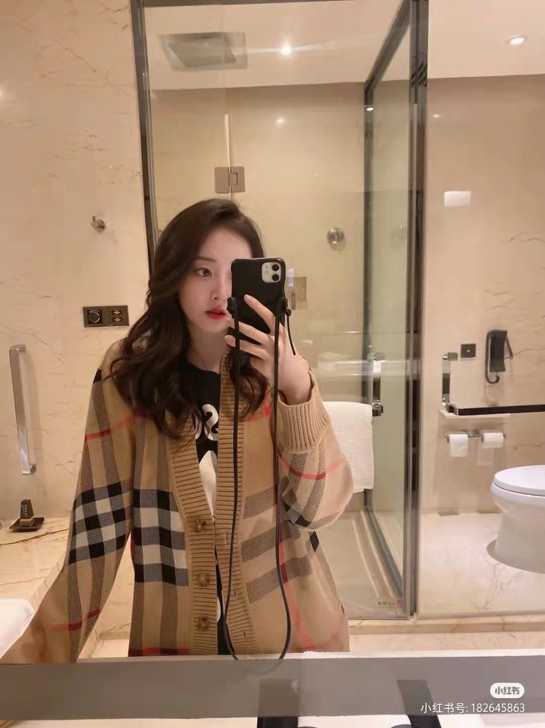 대리석 / 버버리 체크 가디건