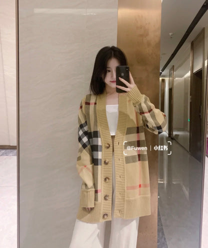 대리석 / 버버리 체크 가디건