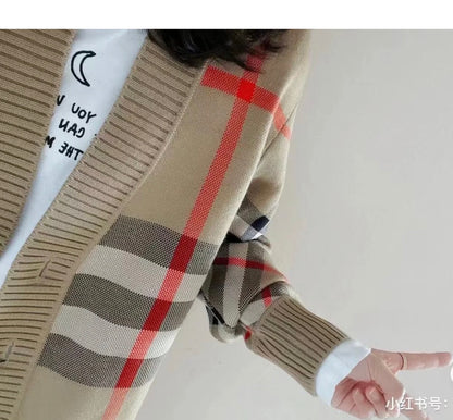 대리석 / 버버리 체크 가디건