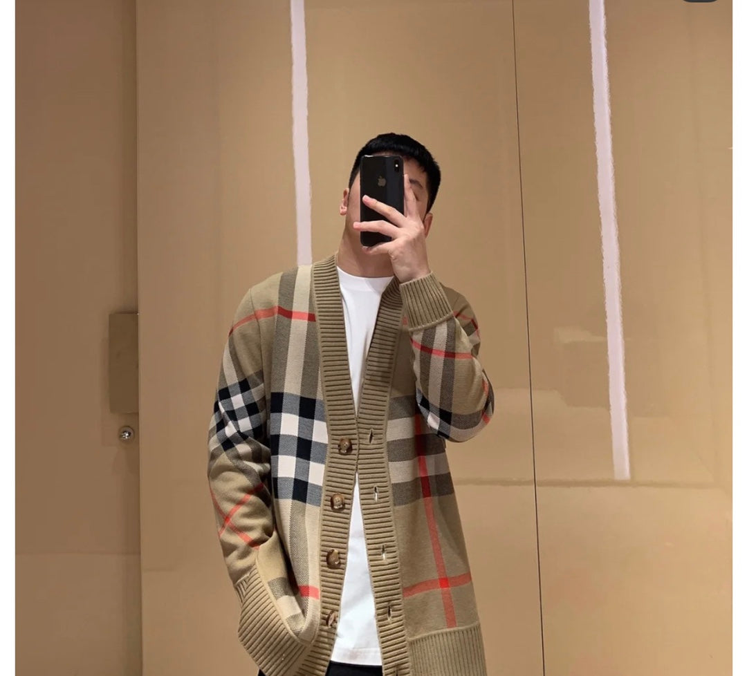 대리석 / 버버리 체크 가디건