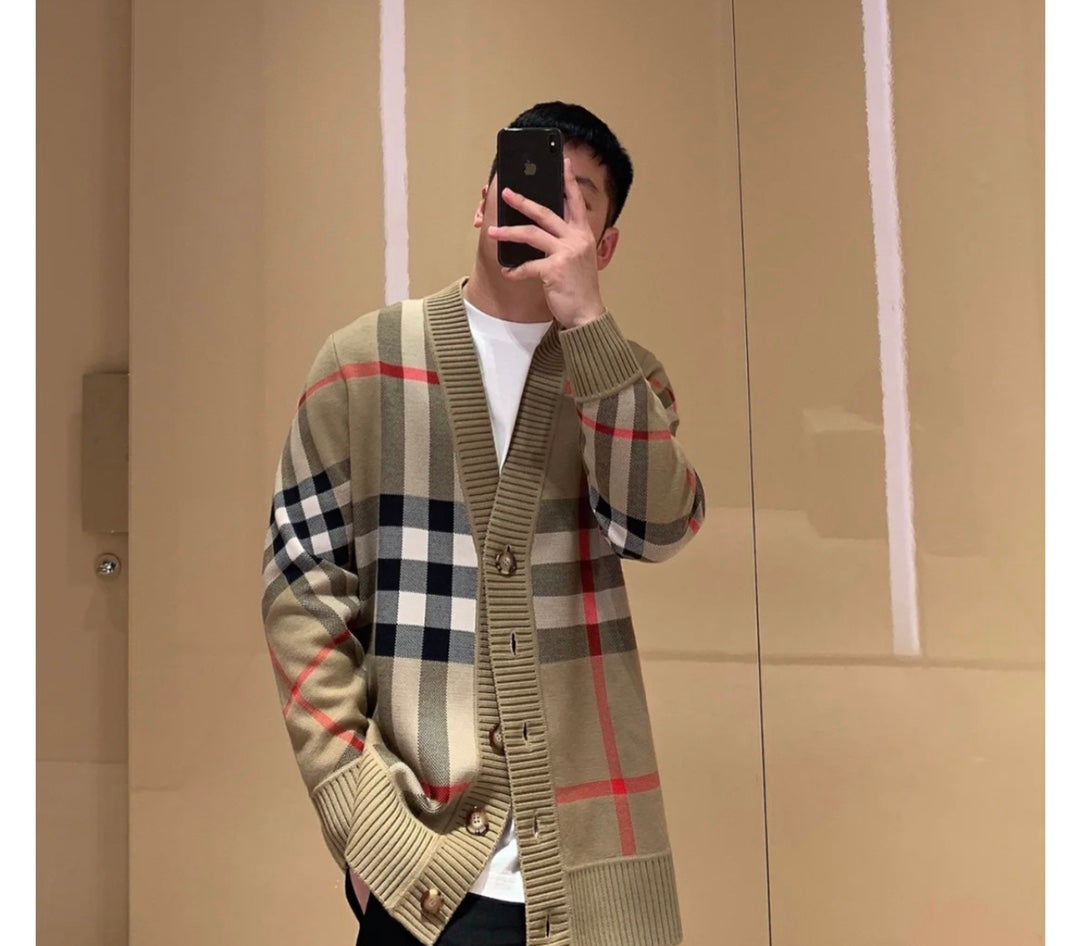 대리석 / 버버리 체크 가디건