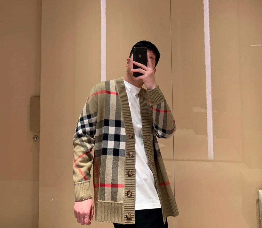 대리석 / 버버리 체크 가디건