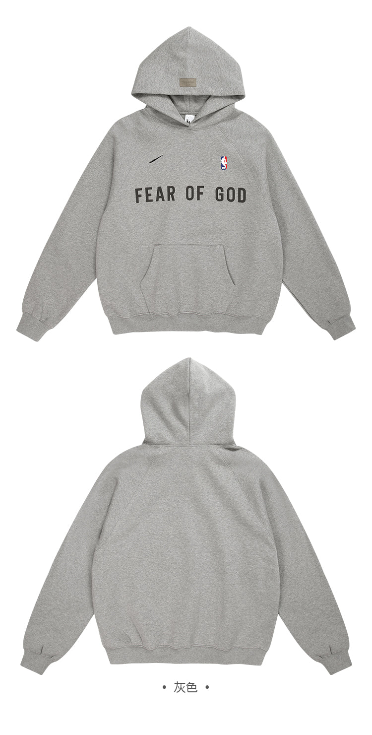 세나 /  AIR FOG FEAR OF GOD 휴일 공동 하이 스트리트 스포츠 까마귀 느슨한 후드 스웨터