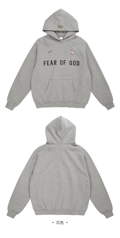 세나 /  AIR FOG FEAR OF GOD 휴일 공동 하이 스트리트 스포츠 까마귀 느슨한 후드 스웨터