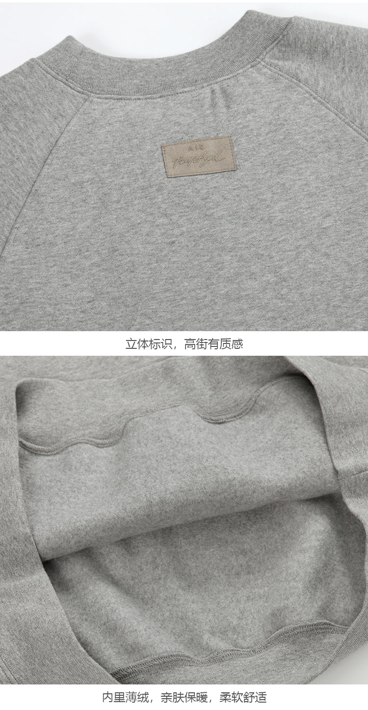 세나 / AIR FOG FEAR OF GOD 휴일 연명 미국 하이 스트리트 스포츠 느슨한 라운드 넥 스웨터