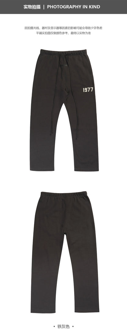 세나 /  하이 스트리트 루즈 캐주얼 1977 Flocking Wide Mouth Drawstring Trousers