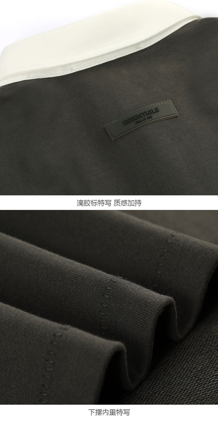 세나 / FOG ESSENTIALS 여덟 번째 시즌 더블 라인 하이 스트리트 루즈 캐주얼 1977 플로킹 POLO 긴팔
