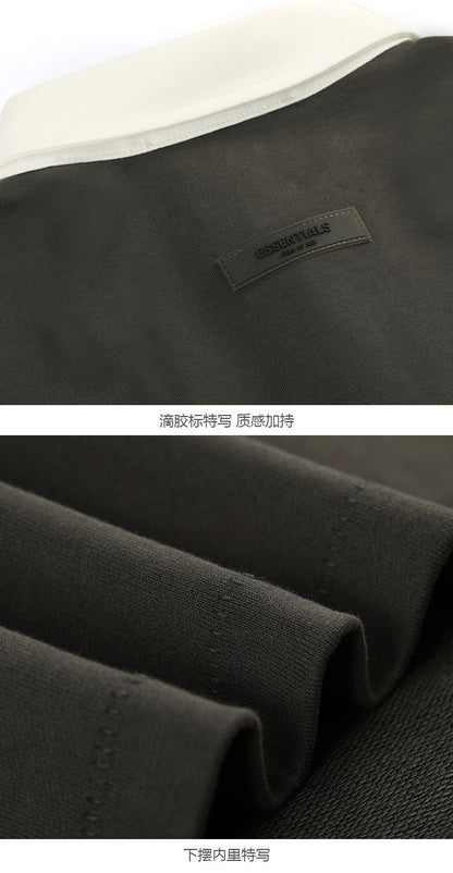세나 / FOG ESSENTIALS 여덟 번째 시즌 더블 라인 하이 스트리트 루즈 캐주얼 1977 플로킹 POLO 긴팔