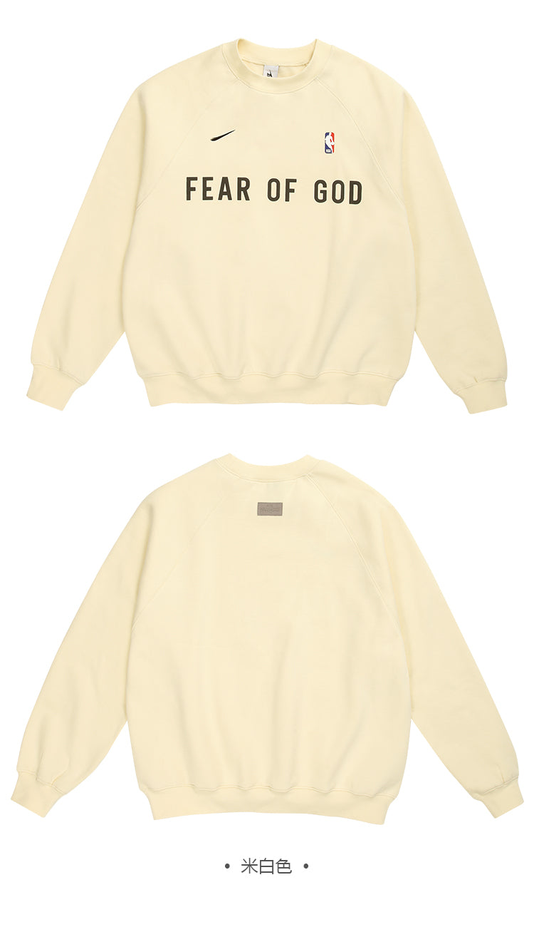 세나 / AIR FOG FEAR OF GOD 휴일 연명 미국 하이 스트리트 스포츠 느슨한 라운드 넥 스웨터