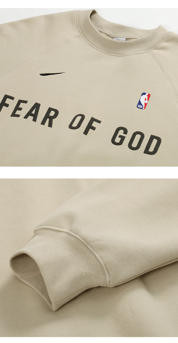 세나 / AIR FOG FEAR OF GOD 휴일 연명 미국 하이 스트리트 스포츠 느슨한 라운드 넥 스웨터