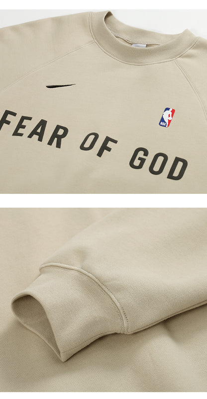 세나 / AIR FOG FEAR OF GOD 휴일 연명 미국 하이 스트리트 스포츠 느슨한 라운드 넥 스웨터