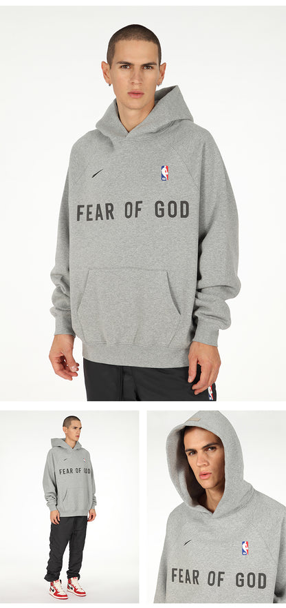 세나 /  AIR FOG FEAR OF GOD 휴일 공동 하이 스트리트 스포츠 까마귀 느슨한 후드 스웨터