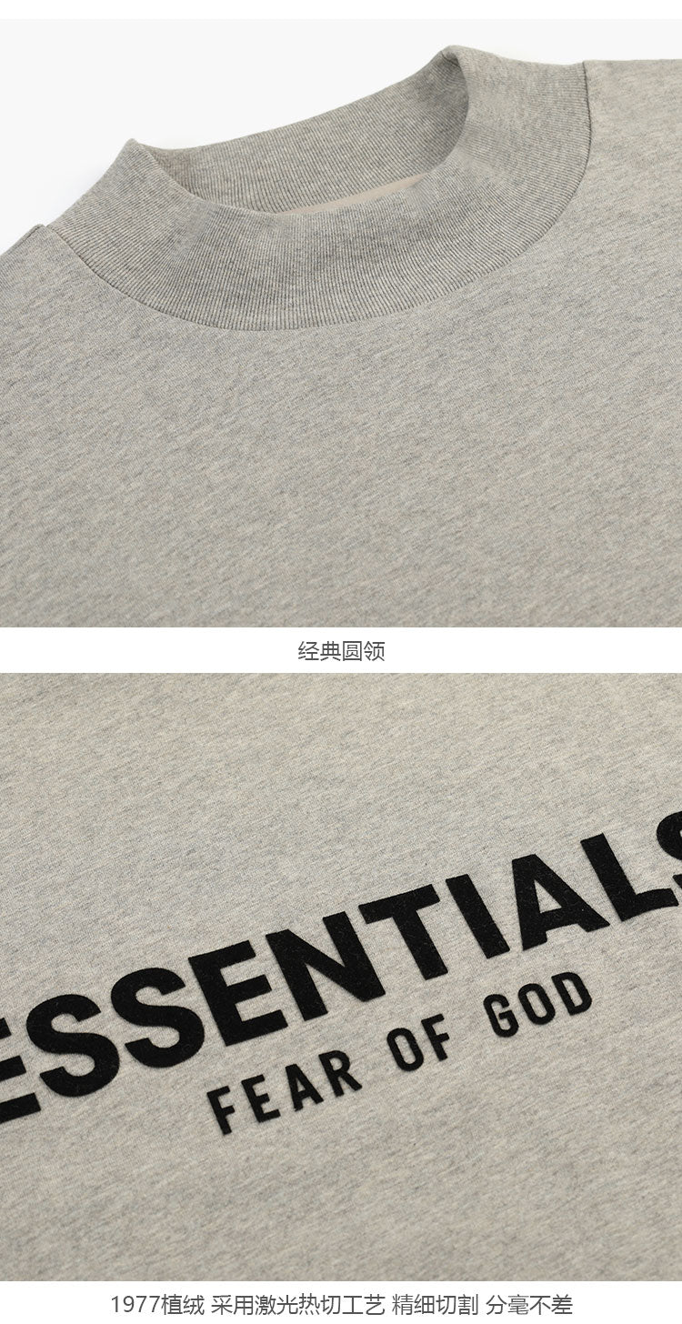 세나 / 스트리트 루즈 캐주얼 백 블랙 플로킹 프린트 긴소매