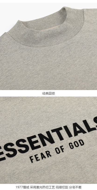 세나 / 스트리트 루즈 캐주얼 백 블랙 플로킹 프린트 긴소매