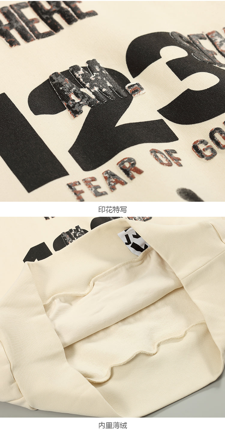 세나 / FOG FEAR OF GOD x RRR123 연명 하이 스트리트 리바이벌 프린트 워시 올드 후드 남성