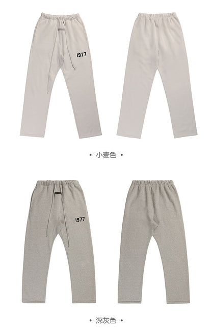 세나 /  하이 스트리트 루즈 캐주얼 1977 Flocking Wide Mouth Drawstring Trousers
