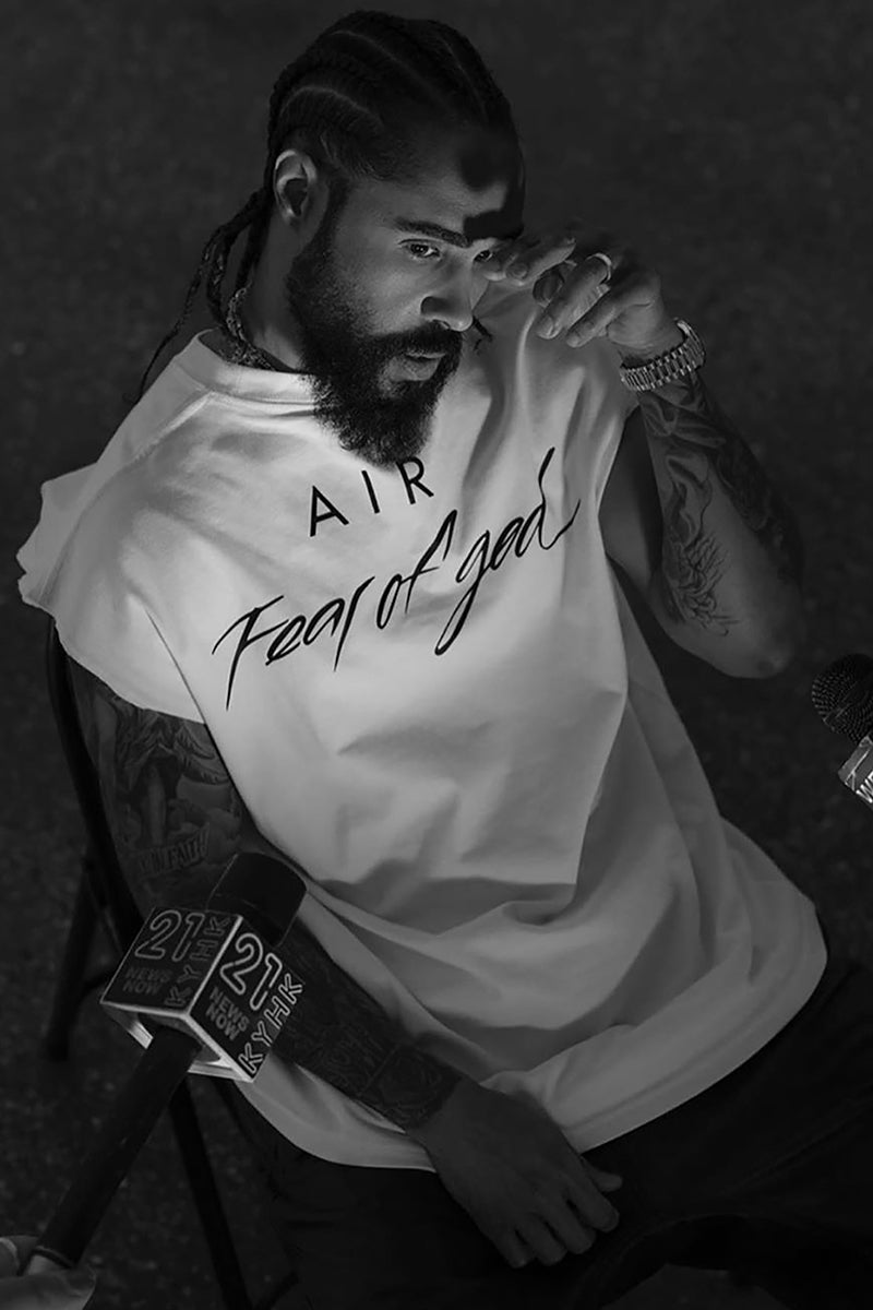 세나 / 탑 FOG AIR FEAR OF GOD 콜라보레이션 루즈핏 나시 민소매티셔츠