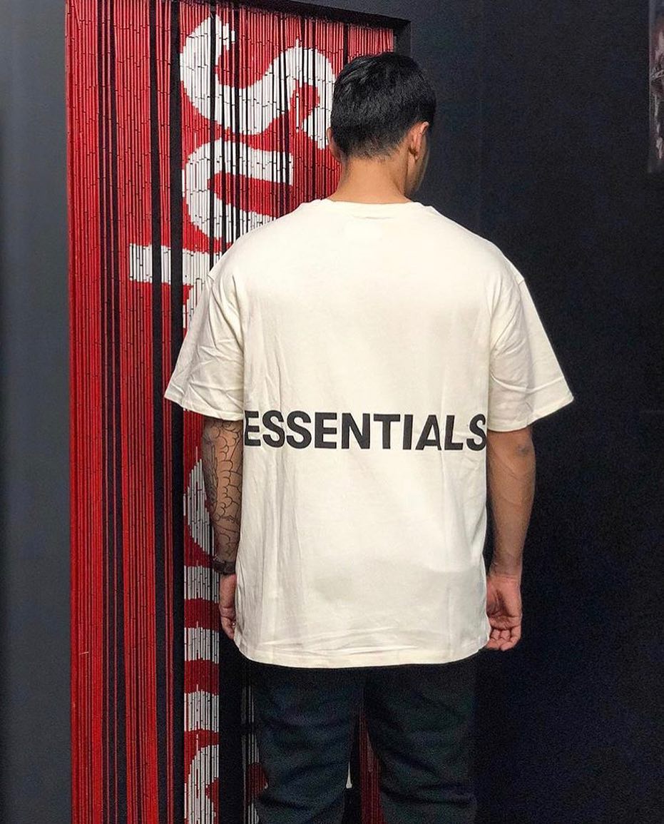 세나 / FOG ESSENTIALS FEAR OF GOD 더블 라인 하이 스트리트 코튼 캐주얼 루즈 레터 반소매