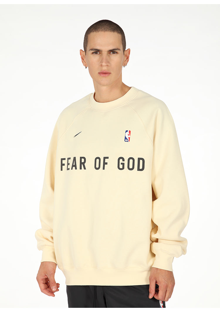 세나 / AIR FOG FEAR OF GOD 휴일 연명 미국 하이 스트리트 스포츠 느슨한 라운드 넥 스웨터