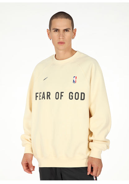 세나 / AIR FOG FEAR OF GOD 휴일 연명 미국 하이 스트리트 스포츠 느슨한 라운드 넥 스웨터