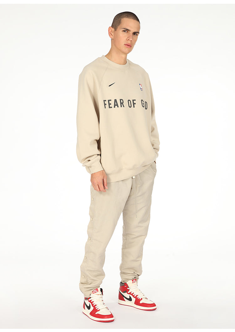 세나 / AIR FOG FEAR OF GOD 휴일 연명 미국 하이 스트리트 스포츠 느슨한 라운드 넥 스웨터