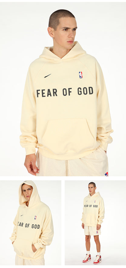 세나 /  AIR FOG FEAR OF GOD 휴일 공동 하이 스트리트 스포츠 까마귀 느슨한 후드 스웨터