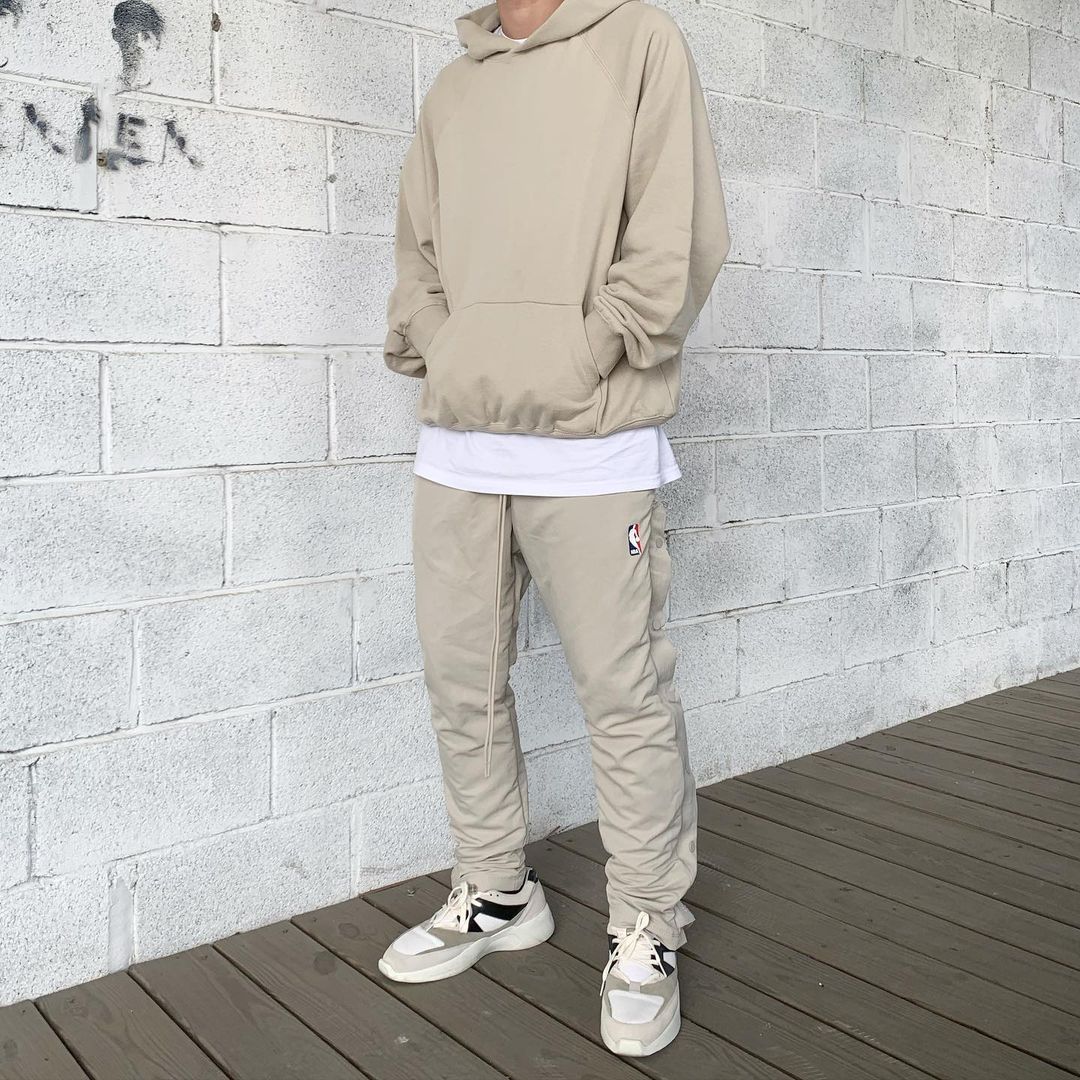 세나 / AIR FOG FEAR OF GOD 연명 하이 스트리트 홀리데이 버튼 업 바지 스포츠 나일론 바지