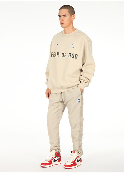 세나 / AIR FOG FEAR OF GOD 휴일 연명 미국 하이 스트리트 스포츠 느슨한 라운드 넥 스웨터