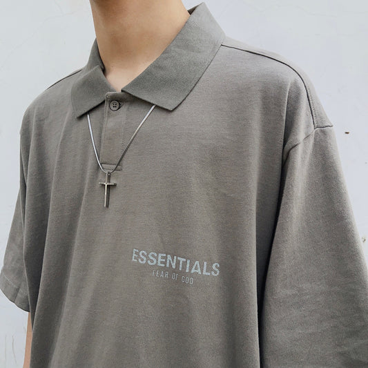 세나 / FOG ESSENTIALS FEAR OF GOD 더블 라인 하이 스트리트 캐주얼 3M 반사 반팔 폴로 셔츠