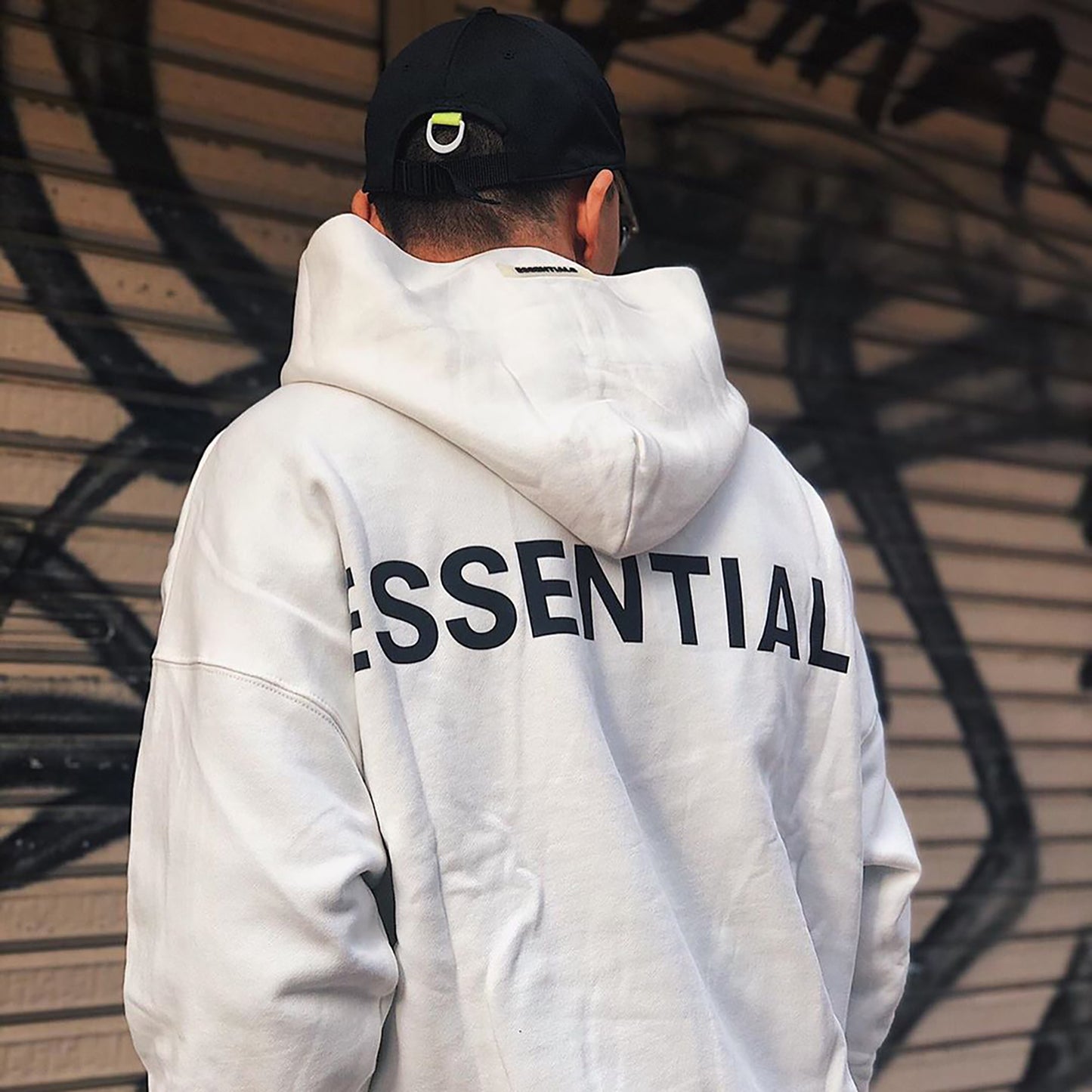 세나 /  FOG ESSENTIALS FEAR OF GOD 더블 라인 하이 스트리트 반사 문자 프린트 후드 스웨터