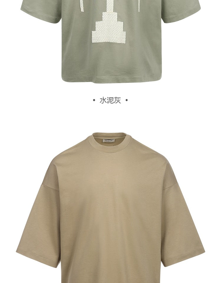 세나 /  FEAR OF GOD FOG 시즌 8 메인 라인 하이 스트리트 캐주얼 루즈핏 인디고 이글 자수 반팔