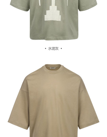 세나 /  FEAR OF GOD FOG 시즌 8 메인 라인 하이 스트리트 캐주얼 루즈핏 인디고 이글 자수 반팔