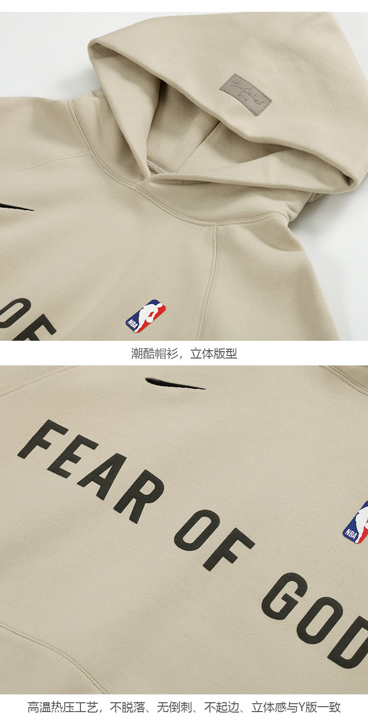 세나 /  AIR FOG FEAR OF GOD 휴일 공동 하이 스트리트 스포츠 까마귀 느슨한 후드 스웨터