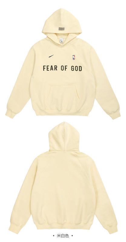 세나 /  AIR FOG FEAR OF GOD 휴일 공동 하이 스트리트 스포츠 까마귀 느슨한 후드 스웨터