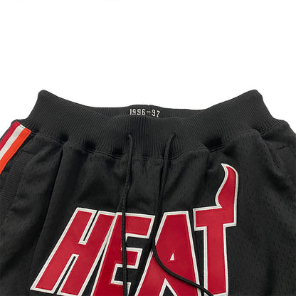 세나 / 하이 스트리트 헤비 자수 더블 레이어 스포츠 메쉬 Heat 농구 반바지