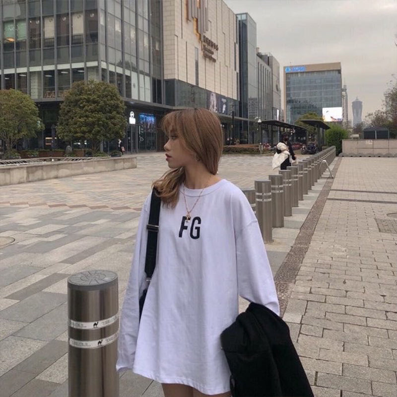 세나 / FOG FEAR OF GOD 여섯 번째 시즌 하이 스트리트 스포츠 캐주얼 루즈 FG 프린트 바닥 긴팔 티셔츠
