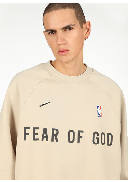 세나 / AIR FOG FEAR OF GOD 휴일 연명 미국 하이 스트리트 스포츠 느슨한 라운드 넥 스웨터