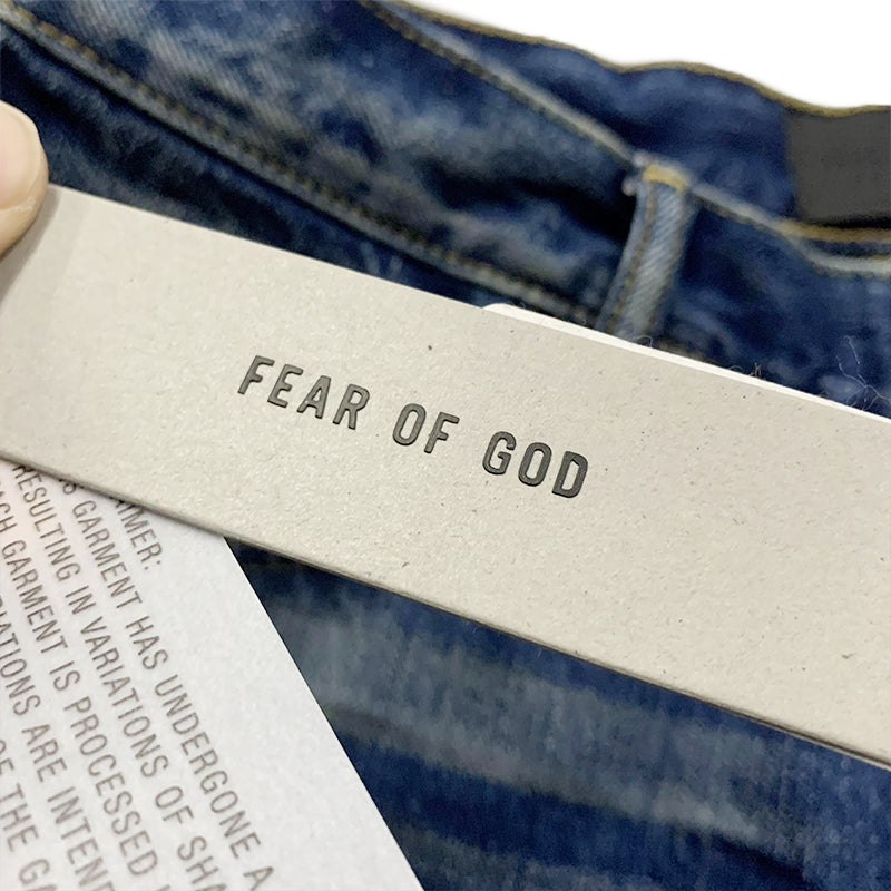 세나 / FOG FEAR OF GOD 시즌 7 메인 라인 하이 스트리트 루즈 워싱 올드 찢어진 데님 바지