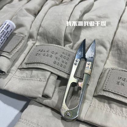 세나 / AIR FOG FEAR OF GOD 연명 하이 스트리트 홀리데이 버튼 업 바지 스포츠 나일론 바지