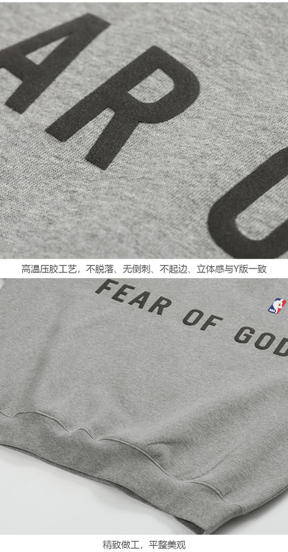 세나 / AIR FOG FEAR OF GOD 휴일 연명 미국 하이 스트리트 스포츠 느슨한 라운드 넥 스웨터