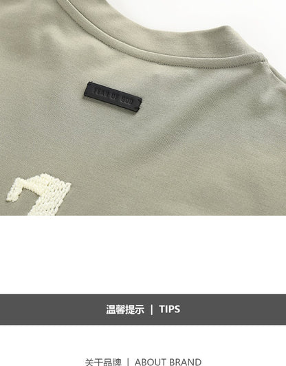 세나 /  FEAR OF GOD FOG 시즌 8 메인 라인 하이 스트리트 캐주얼 루즈핏 인디고 이글 자수 반팔