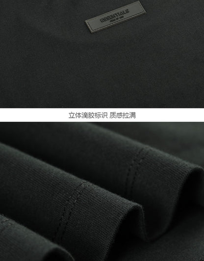 세나 / 난 멋지지 않아 FOGESSENTIALS 시즌8 복선 하이웨스트 루즈핏 캐주얼 백플라스틱 프린트 티셔츠