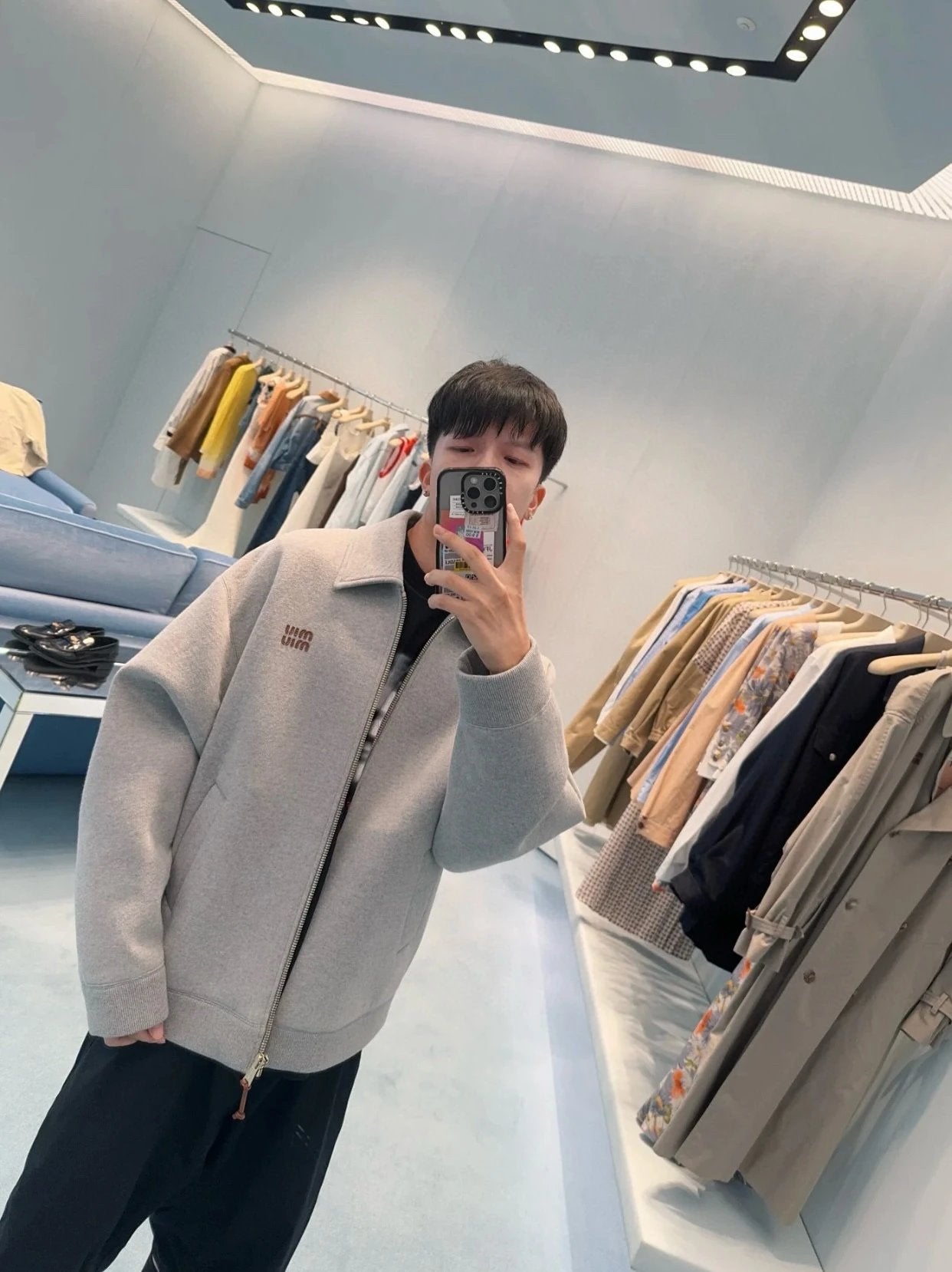 gw/미우미우 남성 두꺼운 니트 재킷