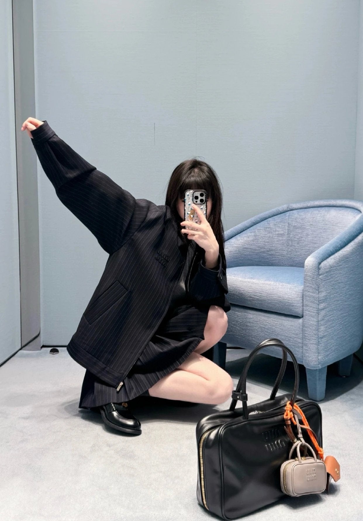 gw/미우미우 남여 스트라이프 재킷