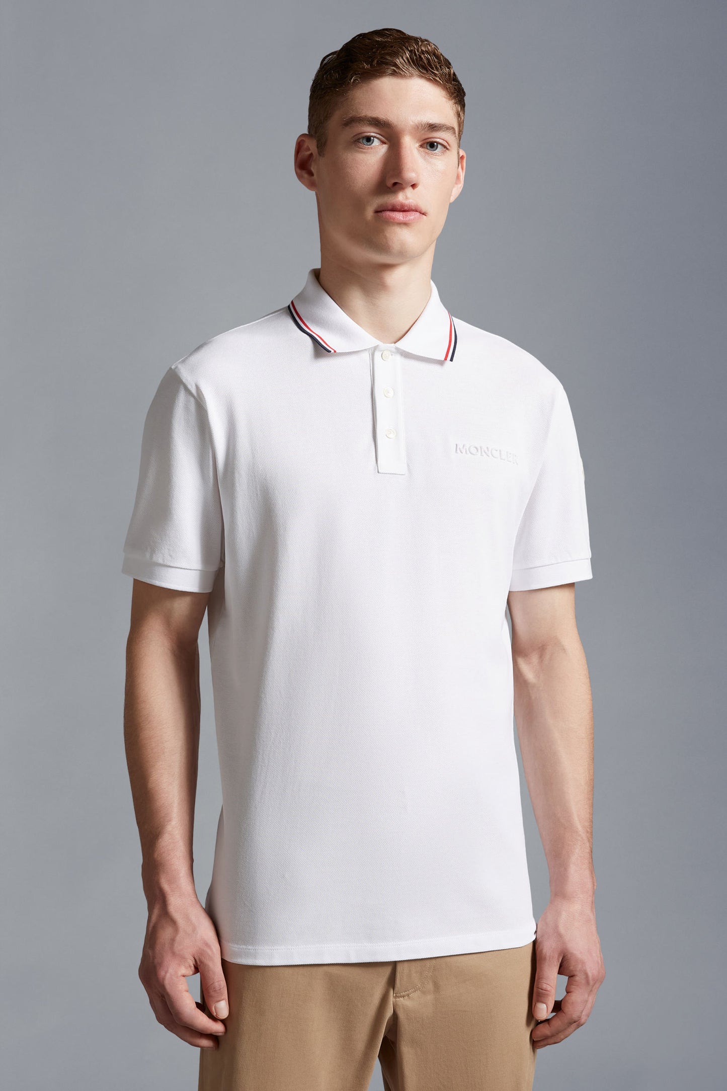 탑몽*x / 몽*레어 남성 Embossed Polo 볼록 인쇄 Polo 반팔