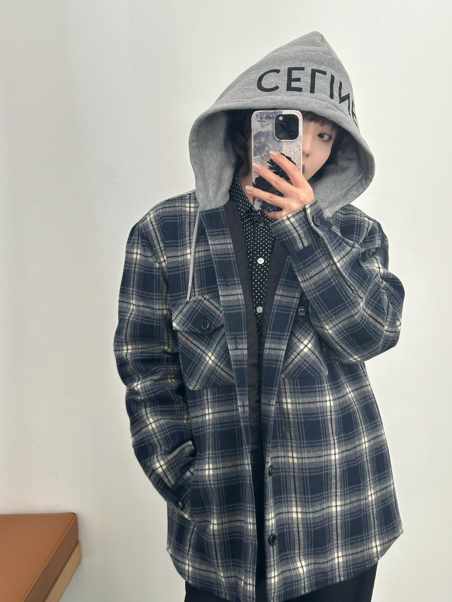 gw/셀린느 남여 체크무늬 캐시미어 외투