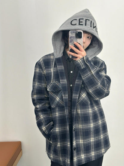 gw/셀린느 남여 체크무늬 캐시미어 외투