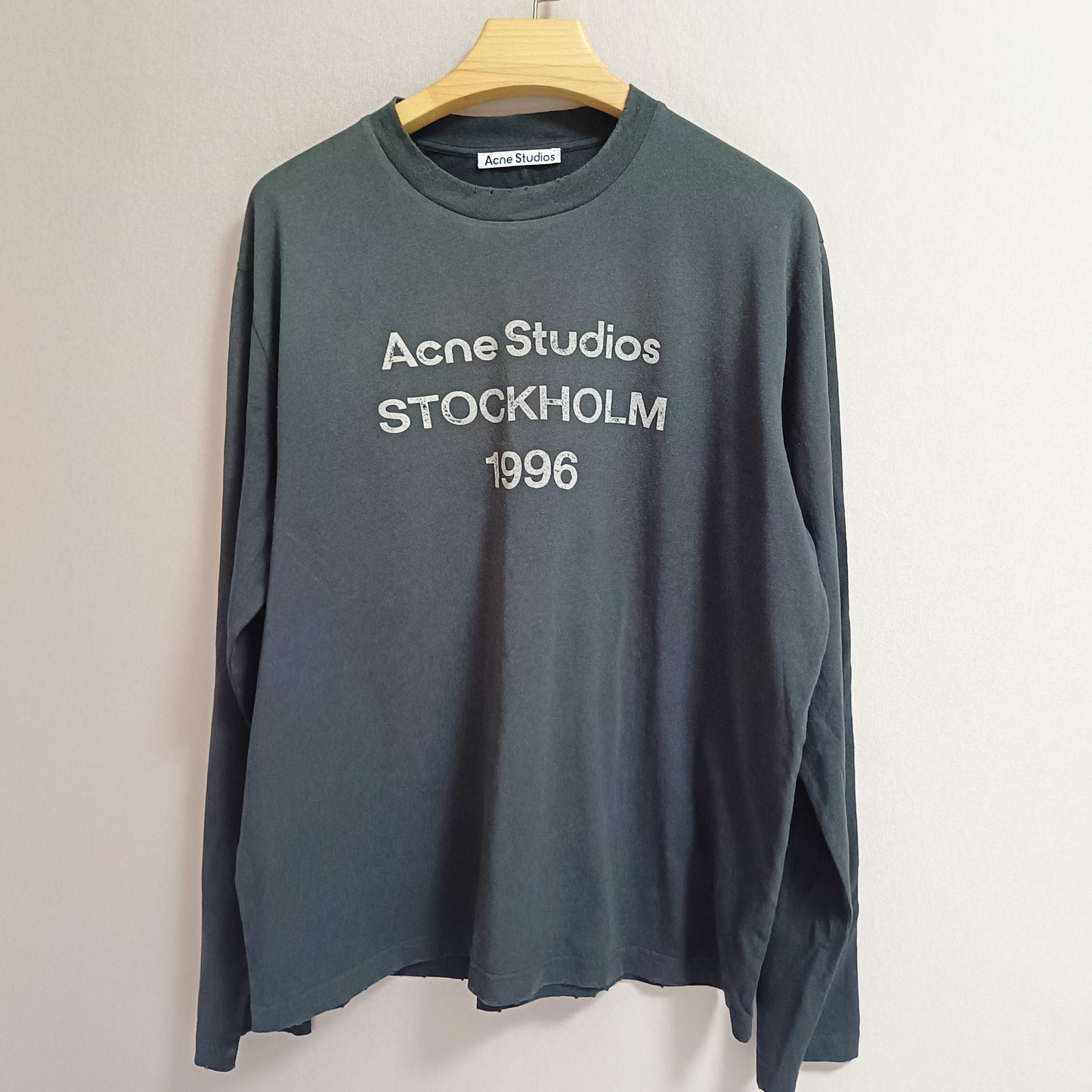 탑아크네 / 아크네스튜디오 letter printed long sleeve T-shirt