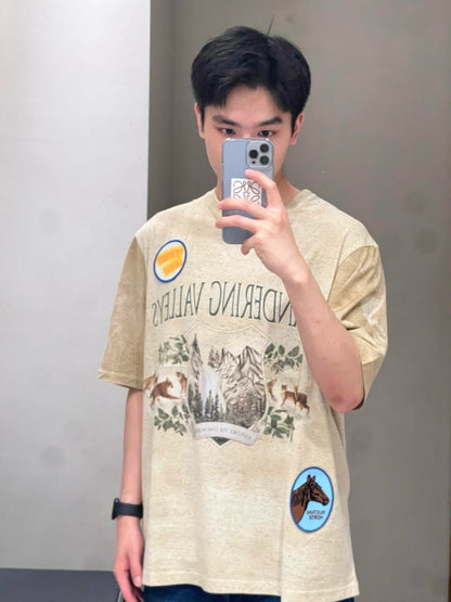 gw/로에베 남성 면 루즈한 반팔